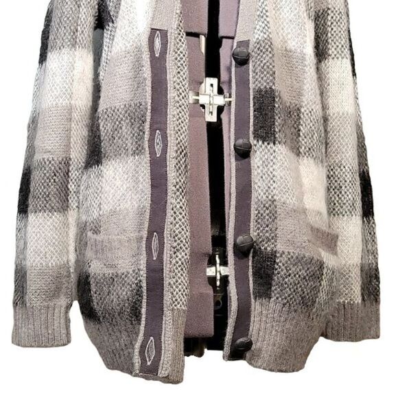 Eddie Bauer & Ilaria Urbinati Plaid Cardigan Sz S - Picture 7 of 13